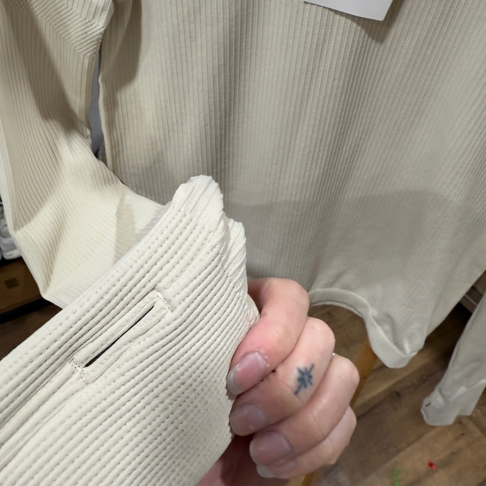 By Together Beige Ribbed Top - Picture 3 of 5